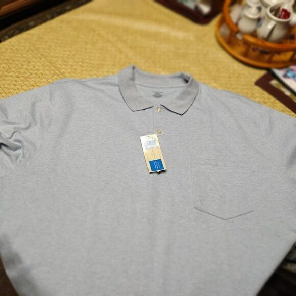 New Covington Heather Blue Polo Size Men's 3XL - Picture 2 of 2